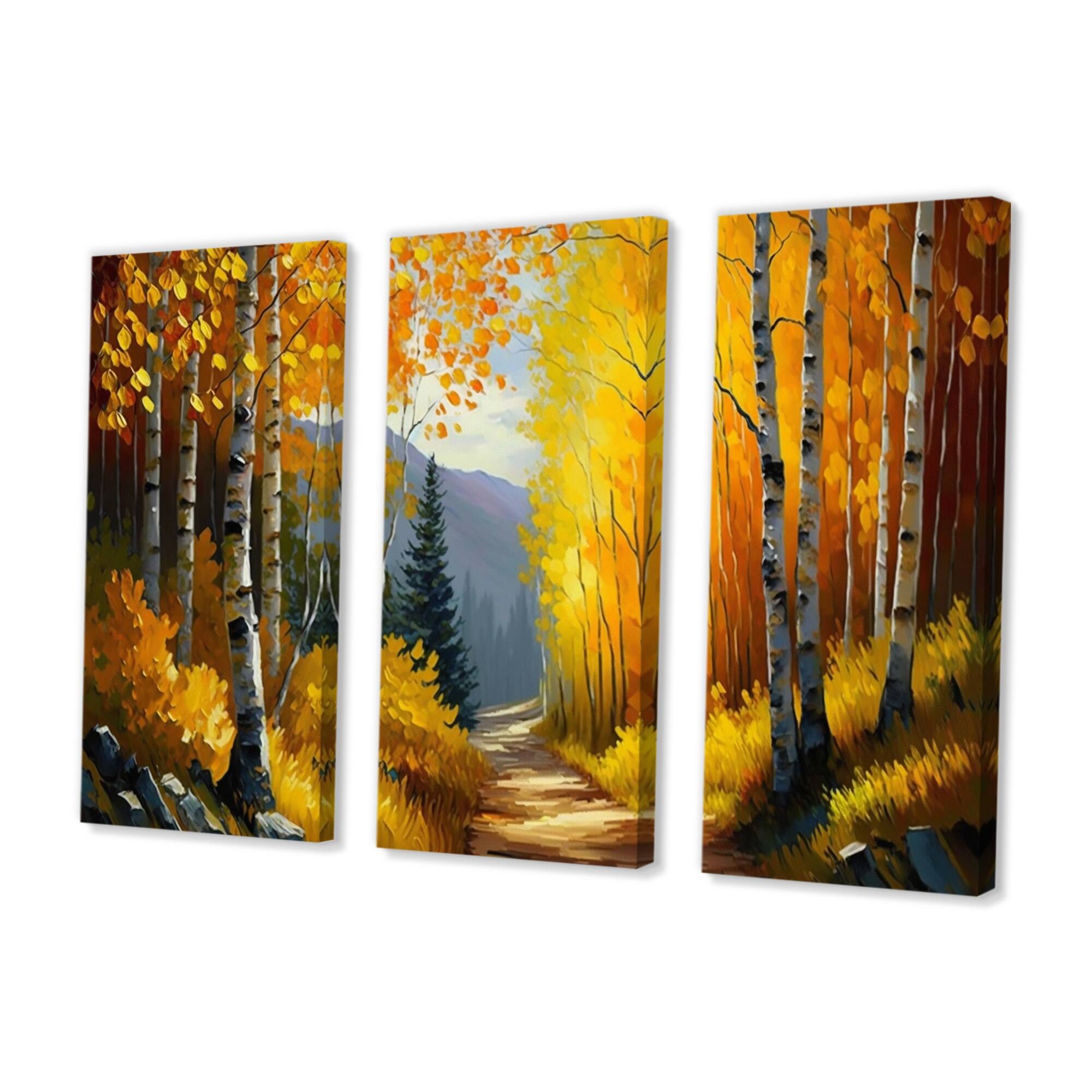 Designart "Path Into The Forest II" Landscape Forest Canvas Art Print